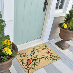 Trans Ocean Liora Manne Ravella Birds On Branches Indoor/Outdoor Area Rug - Whimsical Garden Decor Piece Natural Polypropylene,Acrylic Rvl23227012