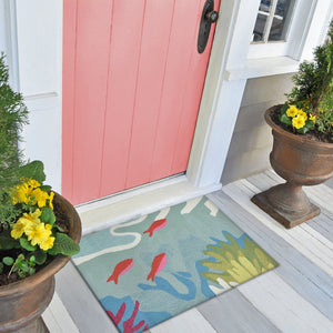 Trans Ocean Liora Manne Ravella Ocean View Hand-tufted Area Rug For Indoor/Outdoor Spaces - Stylish & Durable Blue Polypropylene,Acrylic Rvl23227503