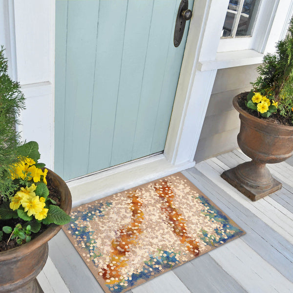 Trans Ocean Liora Manne Visions Iv Elements Area Rug - Durable, Contemporary 2' X 3' Indoor/Outdoor Accent Piece Natural Polyester Vgh23412612