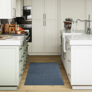 Trans Ocean Liora Manne Avalon Durable Indoor/Outdoor Area Rug With Elegant Texture For Casual Spaces Navy Polypropylene Avo23671033