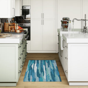 Trans Ocean Liora Manne Capri Cloud Indoor/Outdoor Area Rug - Contemporary Geometric Design For Any Space Blue Polyester,Acrylic Cap23172594