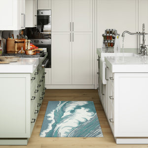 Trans Ocean Liora Manne Capri Wave Indoor/Outdoor Area Rug – Stunning Coastal Design For Elegant Spaces Blue Polyester,Acrylic Cap34175594