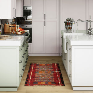 Trans Ocean Liora Manne Esencia Tribal Stripe Indoor/Outdoor Mat - Vibrant Southwestern Design For Any Space Red Polypropylene,Polyester Ecn34805724