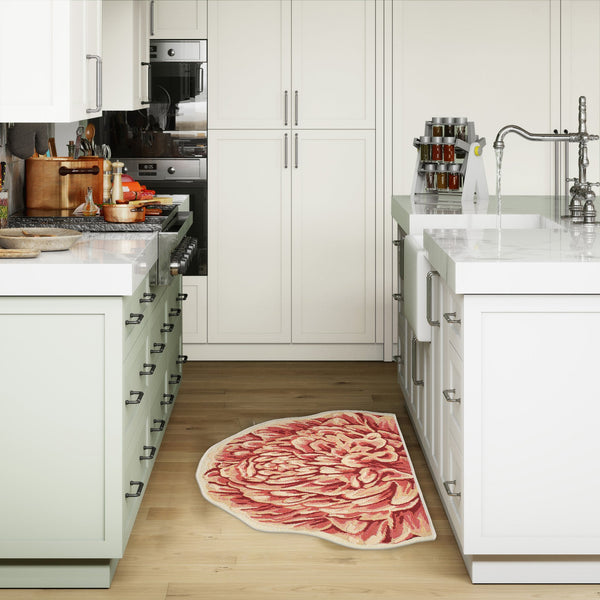 Trans Ocean Liora Manne Esencia Peony Indoor/Outdoor Non-slip Mat - Vibrant Floral Design For Any Space Orange Polypropylene,Polyester Ecnh3962317