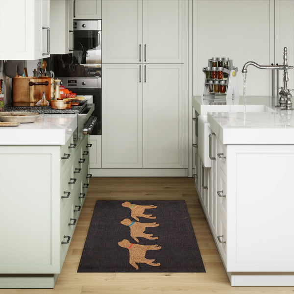 Trans Ocean Liora Manne Frontporch Indoor/Outdoor Rug - Charming Yellow Labs Design Perfect For Pet Lovers Grey Polyester,Acrylic Ftp34457547