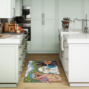 Trans Ocean Liora Manne Frontporch Pickled Pups Indoor/Outdoor Rug - Whimsical Pet Design For All Spaces Multi Polyester,Acrylic Ftp12465944