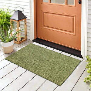 Trans Ocean Liora Manne Avalon Durable Indoor/Outdoor Area Rug With Elegant Texture For Casual Spaces Green Polypropylene Avo23671006