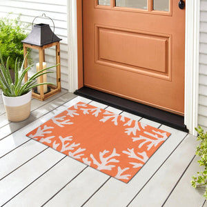 Trans Ocean Liora Manne Capri Coastal Indoor/Outdoor Area Rug - Vibrant Tropical Design For Any Space Orange Polyester,Acrylic Cap12162017