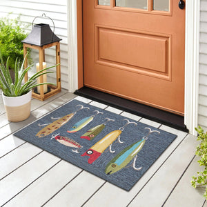 Trans Ocean Liora Manne Frontporch Hand-tufted Indoor/Outdoor Rug - Stylish Sports-themed Mat For Cabins Grey Polyester,Acrylic Ftp34242047