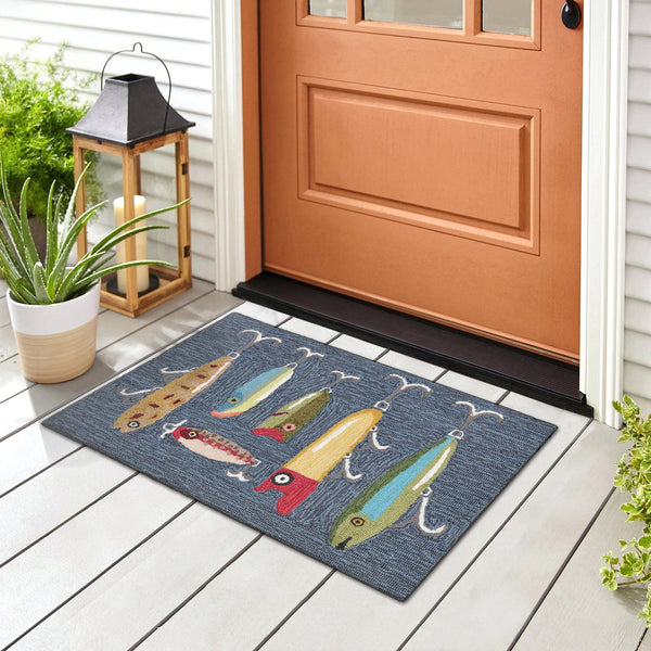 Trans Ocean Liora Manne Frontporch Hand-tufted Indoor/Outdoor Rug - Stylish Sports-themed Mat For Cabins Grey Polyester,Acrylic Ftp34242047