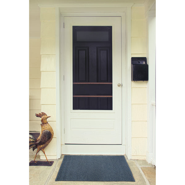 Trans Ocean Liora Manne Avalon Durable Indoor/Outdoor Area Rug With Elegant Texture For Casual Spaces Navy Polypropylene Avo23671033