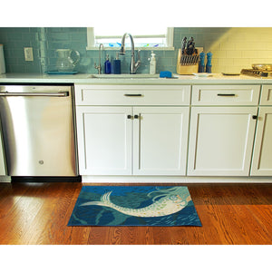 Trans Ocean Liora Manne Esencia Mermaids Are Real Indoor/Outdoor Mat - Whimsical Coastal Charm For Any Space Blue Polypropylene,Polyester Ecn23958204