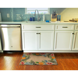 Trans Ocean Liora Manne Ravella Tropical Botanical Area Rug - Hand-tufted, Durable Design For Indoor & Outdoor Spaces Natural Polypropylene,Acrylic Rvl23228012