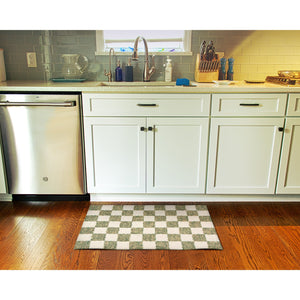 Trans Ocean Liora Manne Savannah Indoor Hand-tufted Wool Area Rug – Elegant Checkerboard Design For Modern Homes Sage Wool Pile Svh23951316