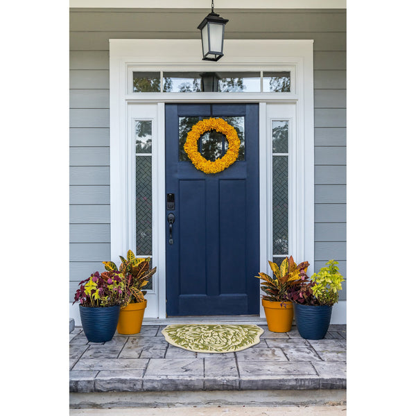 Trans Ocean Liora Manne Esencia Peony Indoor/Outdoor Non-slip Mat - Vibrant Floral Design For Any Space Green Polypropylene,Polyester Ecnh3962306