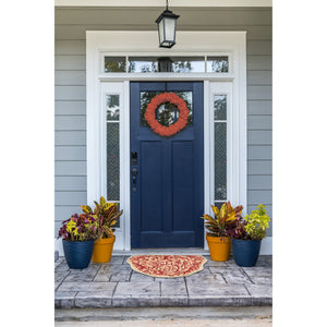 Trans Ocean Liora Manne Esencia Peony Indoor/Outdoor Non-slip Mat - Vibrant Floral Design For Any Space Orange Polypropylene,Polyester Ecnh3962317