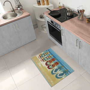 Trans Ocean Liora Manne Esencia Flip Flops Forever Indoor/Outdoor Mat - Whimsical Beach Design For Any Space Blue Polypropylene,Polyester Ecn34958303