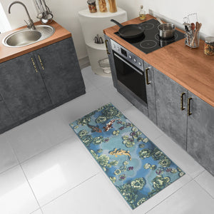 Trans Ocean Liora Manne Esencia Koi Pond Indoor/Outdoor Mat - Whimsical Fish And Lily Pads For Vibrant Spaces Blue Polypropylene,Polyester Ecnr5959504