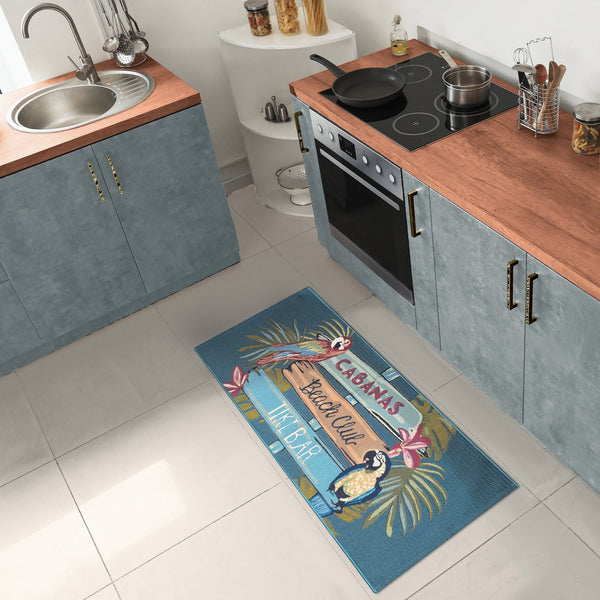 Trans Ocean Liora Esencia Indoor/Outdoor Non-slip Mat With Whimsical Summer Signs For Beach Vibes And Fun Multi Polypropylene,Polyester Ecnr5966144