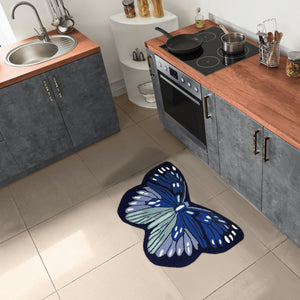 Trans Ocean Liora Manne Frontporch Monarch Indoor/Outdoor Area Rug - Stunning Butterfly Design For Any Space Blue Polyester,Acrylic Ftpf3459603