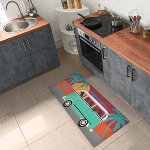 Trans Ocean Liora Manne Frontporch Beach Trip Indoor/Outdoor Mat - Playful Coastal Design With Black Labs Blue Polyester,Acrylic Ftpr5147504