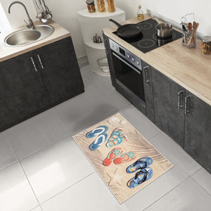 Trans Ocean Liora Manne Impressions Beachside Flip Flops Indoor Mat – Whimsical Coastal Decor For Your Home Natural Polyester Ipr23292712