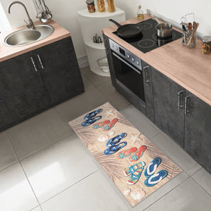 Trans Ocean Liora Manne Impressions Beachside Flip Flops Indoor Mat – Whimsical Coastal Decor For Your Home Natural Polyester Iprr5292712