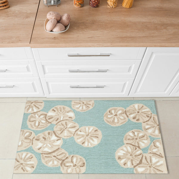 Trans Ocean Liora Handmade Coastal Area Rug - Durable Synthetic Blend With Beach-inspired Design For Any Space Blue Polyester,Acrylic Cap23175606