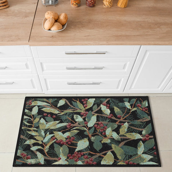 Trans Ocean Liora Manne Esencia Holly Field Indoor/Outdoor Mat - Vibrant Botanical Design For Any Space Green Polypropylene,Polyester Ecn34965006