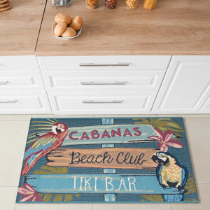Trans Ocean Liora Esencia Indoor/Outdoor Non-slip Mat With Whimsical Summer Signs For Beach Vibes And Fun Multi Polypropylene,Polyester Ecn23966144