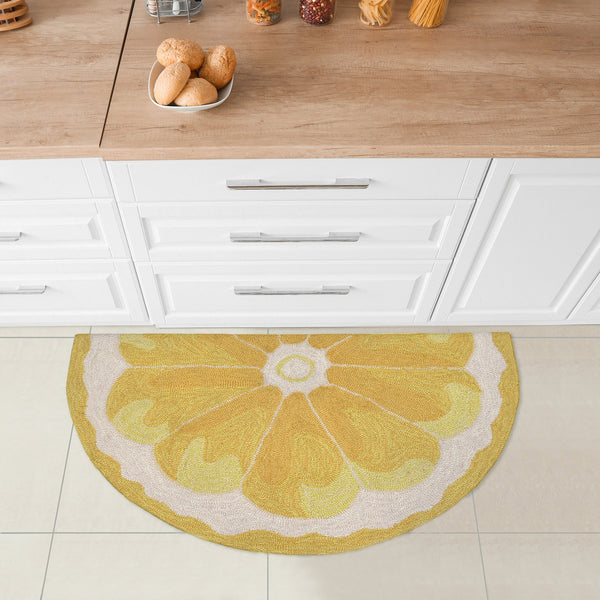 Trans Ocean Liora Manne Frontporch Lemon Slice Indoor/Outdoor Mat – Whimsical, Durable Rug For Any Space Yellow Polyester,Acrylic Ftph8155609