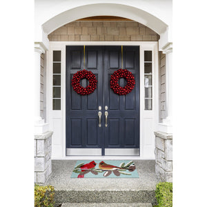 Trans Ocean Liora Manne Frontporch Cardinals Indoor/Outdoor Rug – Hand Tufted, Durable, And Weather Resistant Design Blue Polyester,Acrylic Ftp12153803