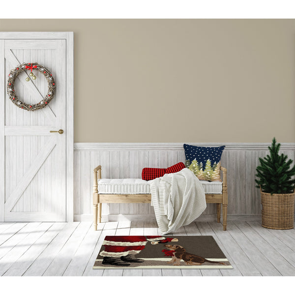 Trans Ocean Liora Manne Frontporch Good Dog Indoor/Outdoor Mat - Whimsical Holiday Design For Pet Lovers Grey Polyester,Acrylic Ftp34458647