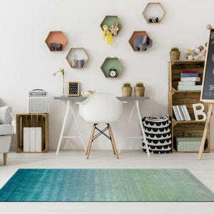 Trans Ocean Liora Manne Arca Ombre Indoor Wool Area Rug - Stylish Contemporary Accent For Elegant Spaces Blue Wool Aca46920604