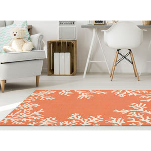 Trans Ocean Liora Manne Capri Coastal Indoor/Outdoor Area Rug - Vibrant Tropical Design For Any Space Orange Polyester,Acrylic Cap23162017
