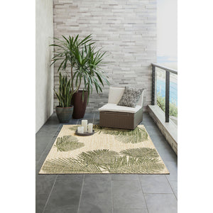 Trans Ocean Liora Manne Carmel Palm Indoor/Outdoor Area Rug – Tropical Botanical Leaf Design For Any Space Green Polypropylene,Polyester Cre58843906
