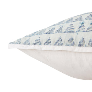 Jaipur Living Jaipur Living Yonah Hand-dyed Indigo Cotton Geometric Boho Throw Pillow for Sofa Down PLW103306