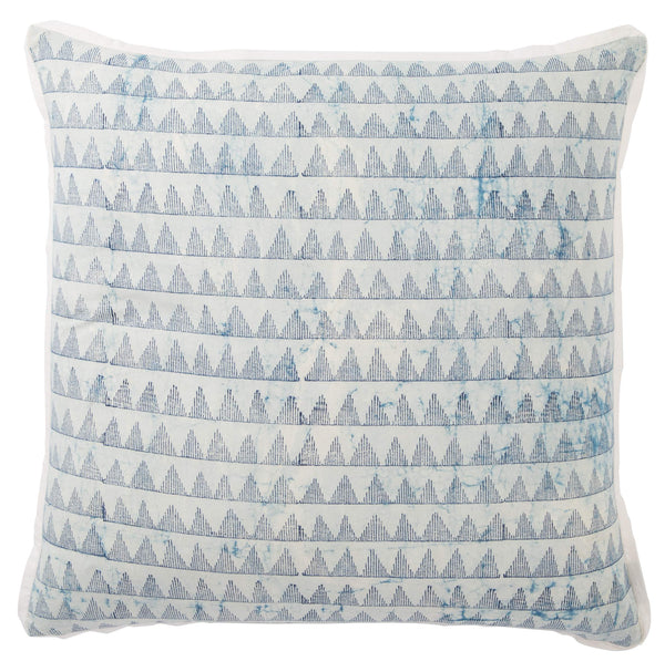 Jaipur Living Jaipur Living Yonah Hand-dyed Indigo Cotton Geometric Boho Throw Pillow for Sofa Down PLW103306