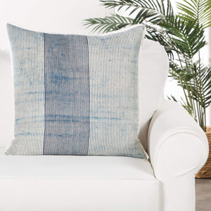 Jaipur Living Jaipur Living Alicia Hand-dyed Cotton Ticking Stripe Pillow with Flange Trim Poly Fill PLW103313