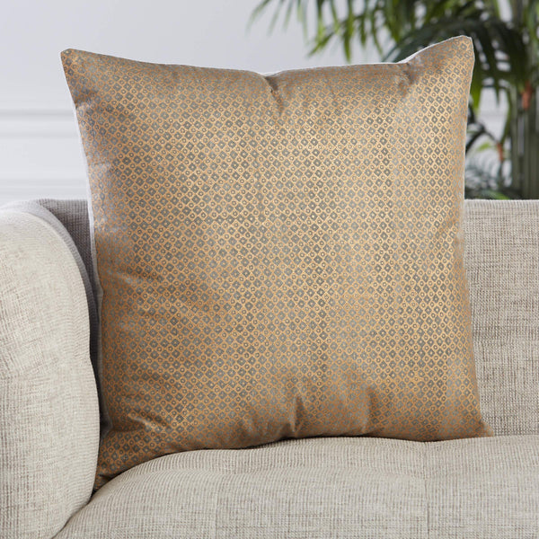 Jaipur Living Jaipur Living Bayram Cotton Canvas Trellis Throw Pillow Gilt Print Bohemian Square Poly Fill PLW103626
