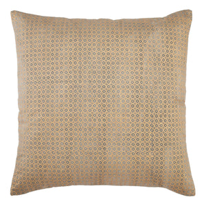Jaipur Living Jaipur Living Cotton Canvas Trellis Pillow Cover Bohemian Gold Gray Fair Trade PLC102383