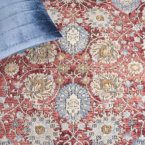 Safavieh Rosewood 102 Power Loomed TRADITIONAL Rug Ivory / Red 5'-3" x 7'-6"