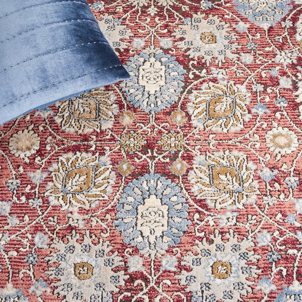 Safavieh Rosewood 102 Power Loomed TRADITIONAL Rug Ivory / Red 5'-3" x 7'-6"