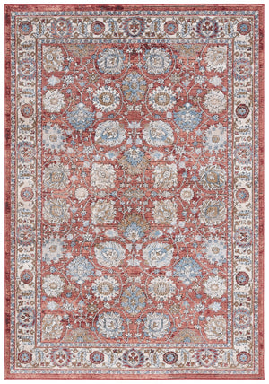 Safavieh Rosewood 102 Power Loomed TRADITIONAL Rug Ivory / Red 5'-3" x 7'-6"