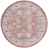 Safavieh Rosewood 102 Power Loomed TRADITIONAL Rug Ivory / Red 6'-7" x 6'-7" Round
