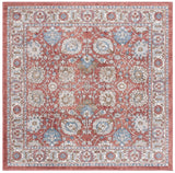 Safavieh Rosewood 102 Power Loomed TRADITIONAL Rug Ivory / Red 6'-7" x 6'-7" Square
