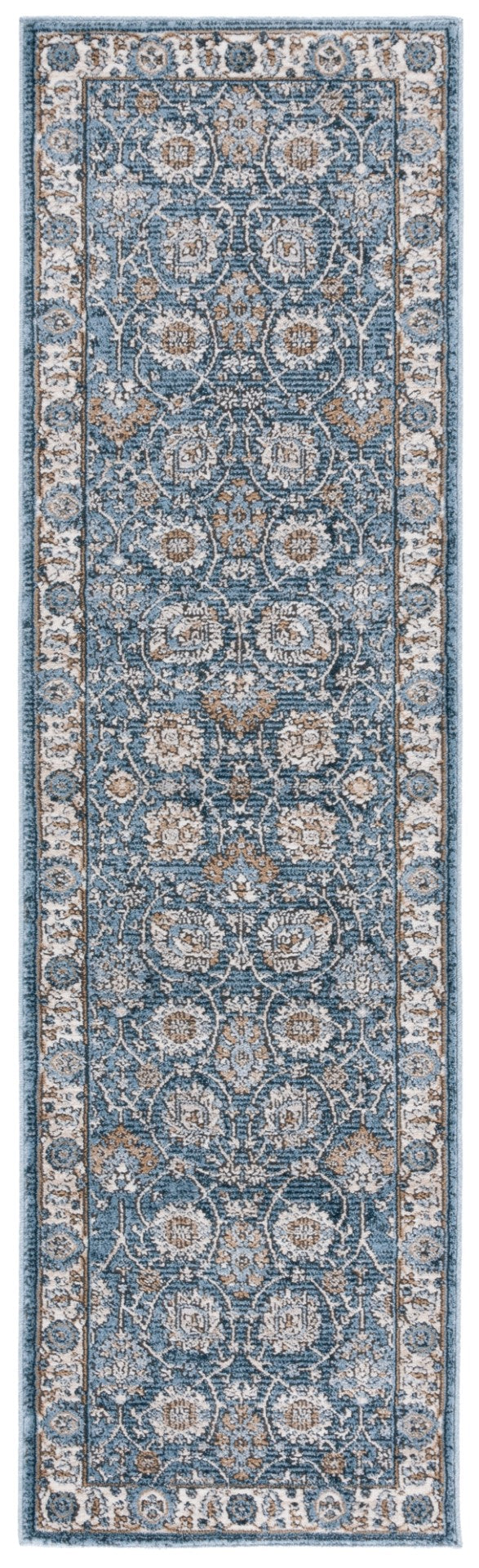 Safavieh Rosewood 102 Power Loomed TRADITIONAL Rug Ivory / Blue 2'-3" x 8'