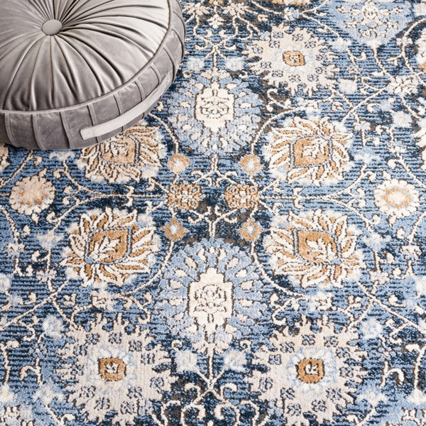 Safavieh Rosewood 102 Power Loomed TRADITIONAL Rug Ivory / Blue 5'-3" x 7'-6"