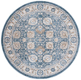 Safavieh Rosewood 102 Power Loomed TRADITIONAL Rug Ivory / Blue 6'-7" x 6'-7" Round