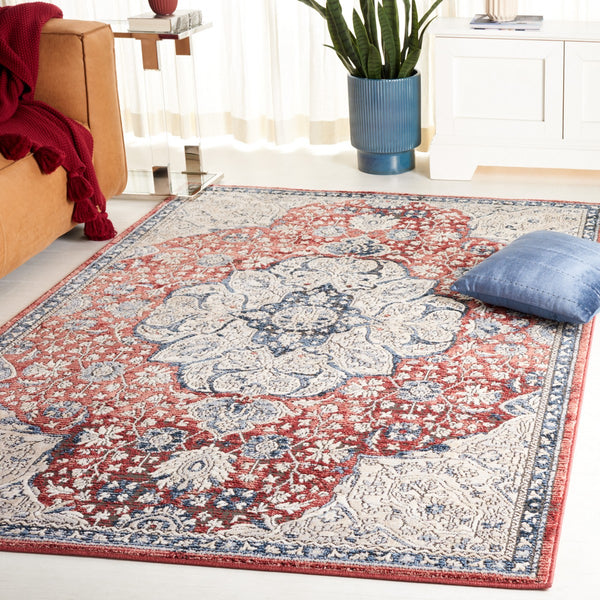 Safavieh Rosewood 104 Power Loomed TRADITIONAL Rug Ivory / Red ROW104A-9